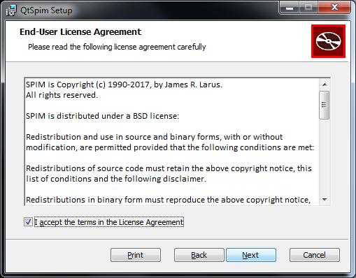 Figure 5 - Accept Agreement and Go on Check