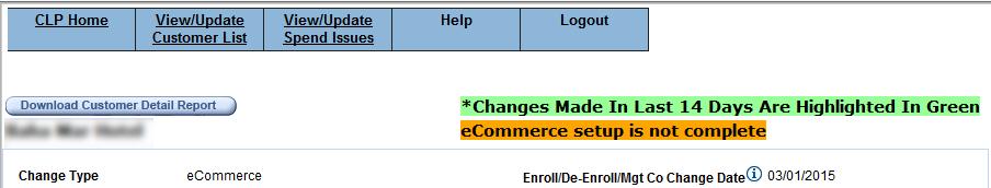When you click on the pencil icon to the left of the Change Type from either the Show Customers tab or the Show ecommerce Customers tab, you will open the Customer Detail.