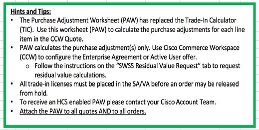 trade-in credits are applicable on initiation of the Cisco Enterprise Agreement for Cisco Spark Flex Plan and Active User only Use Purchase