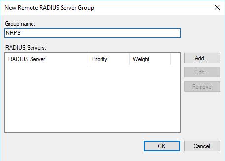 To do this, in Network Policy Server under RADIUS Clients and Servers, right click on Remote RADIUS Server