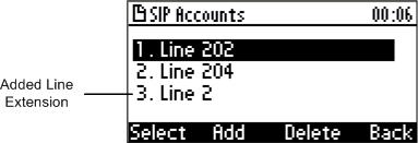 These lines correspond to the LINE keys on your phone. For each line you need to configure a SIP account.