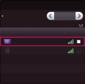 Automatically connect without asking 1 If Wi-Fi Direct is set to On, a list of available devices appears. To use Wi-Fi Direct, go to Settings NETWORK and set Wi-Fi Direct ( ) to On.