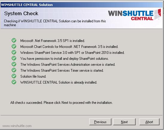 Upgrading CENTRAL 10.1 to 10.2 1. On the SharePoint server, run CENTRAL setup.exe. 2.