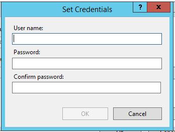 Click the Set button Specify the windows account credentials that will be used by the DocManAppPool.
