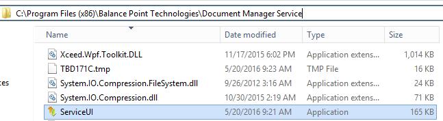 Configuring Document Manager Service Navigate to the installation folder of Document Manager Service.