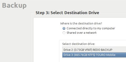 Select the correct destination drive on the Maris ECDIS900
