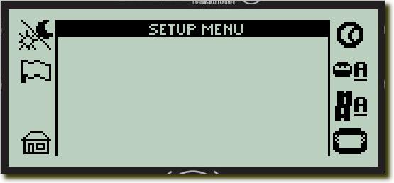 SETUP MENU Some basic settings are in the setup menu.