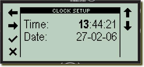 CLOCK SETUP UniWatch includes a real-time clock running even when UniWatch is off. You can set the clock in two ways. The easiest way is to connect UniWatch to the PC software called PC Watch.