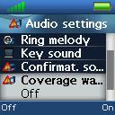 Tone When this options is enabled a tone will be heard when a key is pressed.