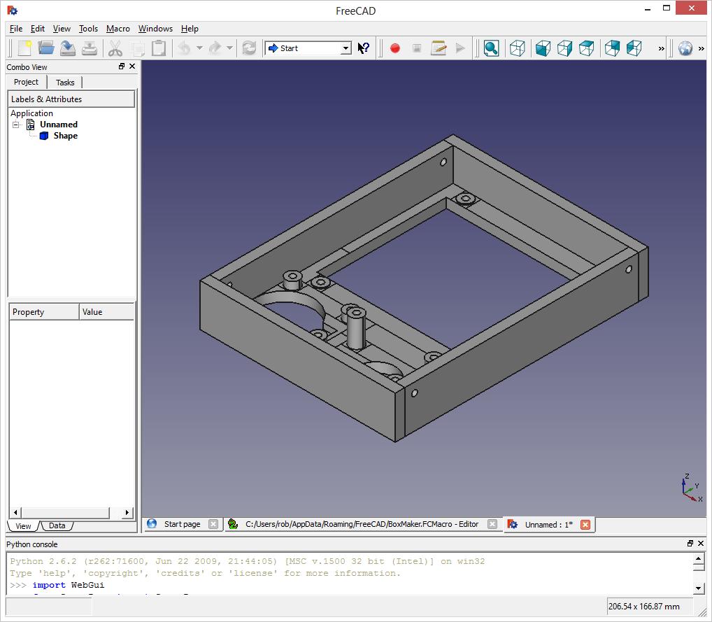 FreeCAD FreeCAD lets you design things in 3D This can be a
