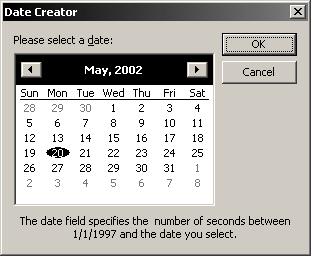 4 Using AppHeader Simply select the date and the program will generate the necessary number. Note you cannot select a past date since the compiled application would never run!