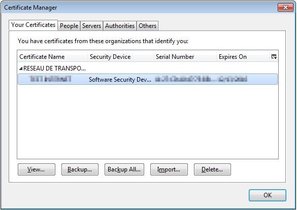 Page : 109/238 A window appears. Choose the Advanced tab then the Certificates subcategory. Then click View Certificates.