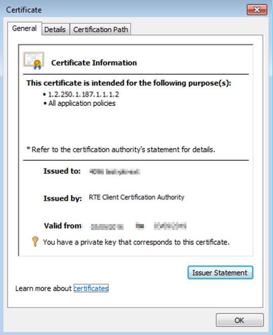 Page : 48/238 Visualization and verification of your software certificate Regardless of the browser used, the content of the downloaded certificate is obviously the same, only the presentation of