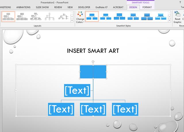 html Choose a SmartArt graphic >> OK Click on the objects within