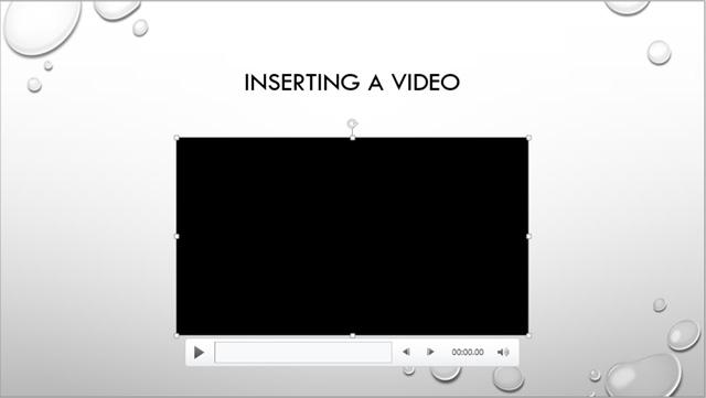 LIBRARY AND LEARNING SERVICES INSERTING A VIDEO To change the playback of your video: Click on the Playback tab Click on the Start dropdown