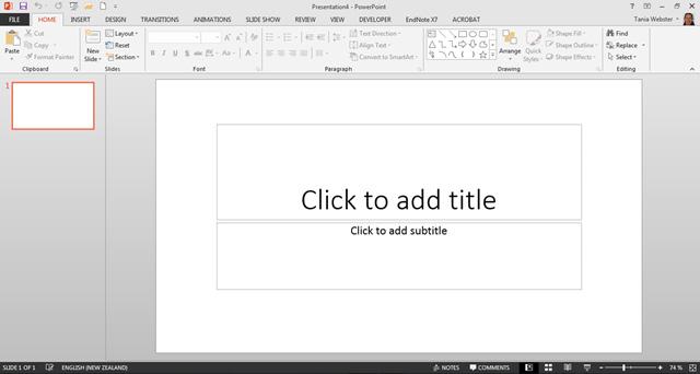 Microsoft PowerPoint 2013 PowerPoint Basics Microsoft PowerPoint is an electronic presentation program that helps