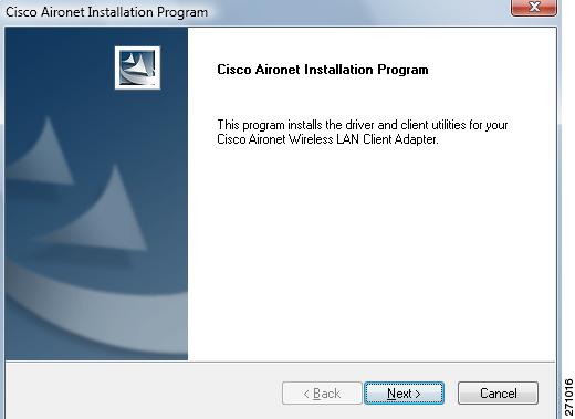 Figure 2 Cisco Aironet Installation Program Window Step 19 Click Next.