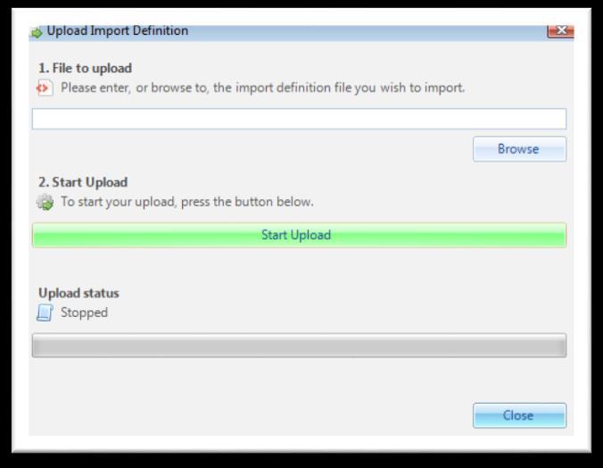 To perform this maintenance, you should use the import clients upload facility, You can access this functionality from the main GVIC screen; Clicking the Upload Import Definition button