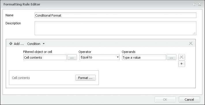 From this window, modify the following settings to set up the criteria for the new conditional formatting rule: Figure 3.28 Ranking Dialog Box for a Crosstab 3.