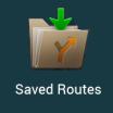 3. Type in a name and tap. 4. The route is saved and it is available in in the Navigation menu.