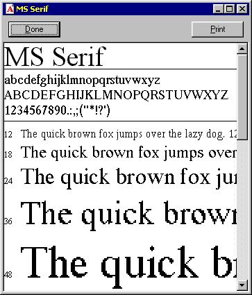 bitmapped font