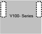 2 Reader Connections (V100): Connect Wiegand or clock-and-data interfaces to a V100 using the connection table shown. You can connect up to 10 signal lines for the reader.