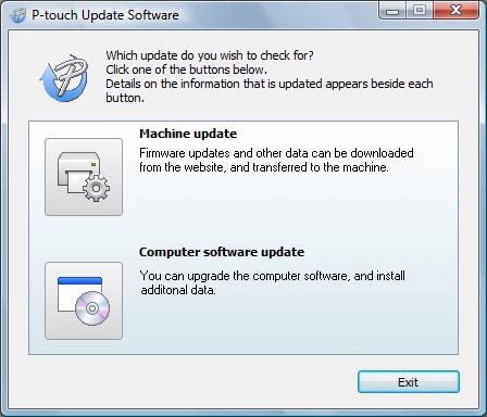 Updating P-touch Editor Lite (Windows only) / QL printer firmware 1 Turn the machine on and connect the USB cable.