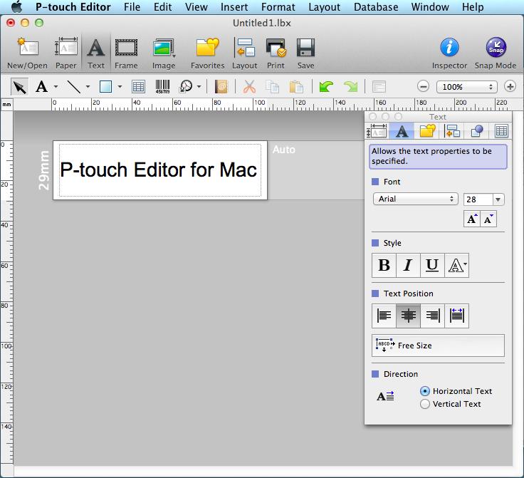 From P-touch Editor Click the Help menu and