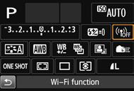 Connecting from Quick Control You can use Quick Control to access Wi-Fi functions for which connection destination settings have been registered.