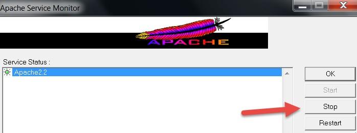 The Open Apache Monitor window will open then click