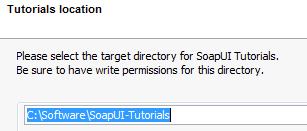7. Then, change the path as follows to the directory where the tutorials will be