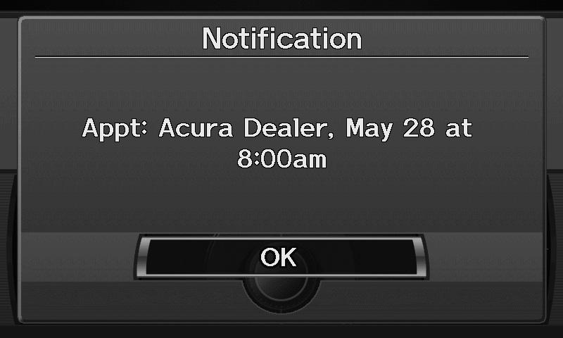 AcuraLink Messages Dealer Appointments Find Acura Dlr: Searches for the nearest Acura dealer. Call Your Dealer: Calls your Acura dealer using HFL.