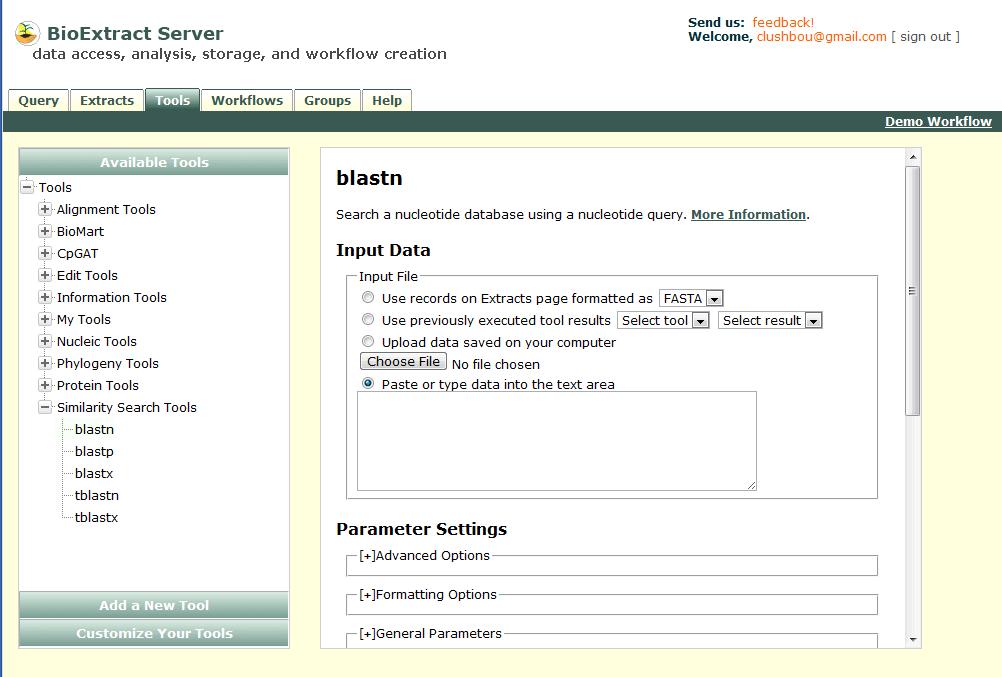 BIOEXTRACT SERVER ANALYTIC TOOLS Introduction A number of well established and unique bioinformatics analytic tools are made available through the BioExtract Server, with the majority integrated as