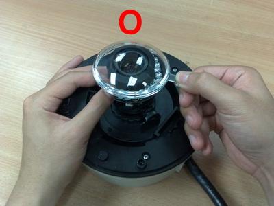 Focus Adjustment Cap Type I: Hold the Focus Adjustment Cap on top of the camera view, keep it close to the