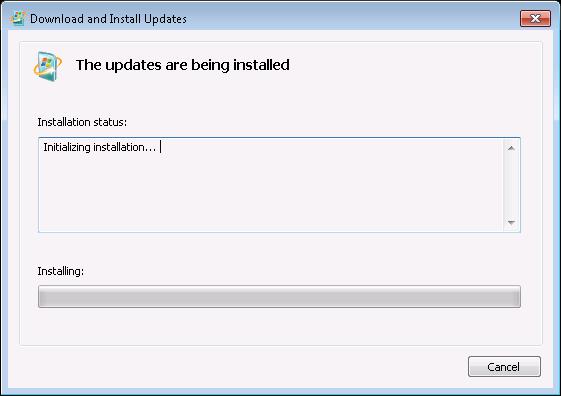 Figure 10 NOTE: In case system doesn t contain the latest windows updates with service packs then