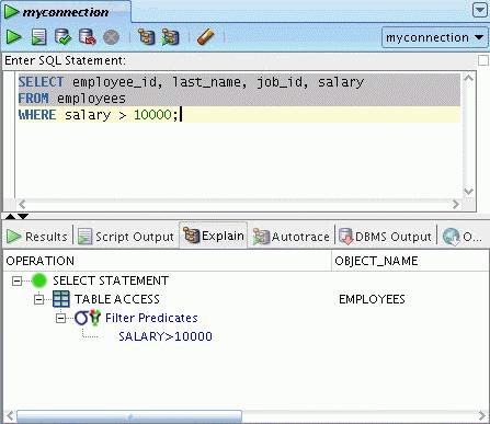 Viewing the Execution Plan Viewing the Execution Plan You can execute a SQL script and view the execution plan. To execute a SQL script file, perform the following steps: 1.