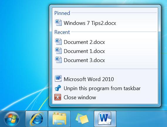 Taskbar Program Icons By default, shortcuts for Windows Explorer, Internet Explorer and Windows Media Player are already on the taskbar. To open a program from the taskbar, click on the program icon.