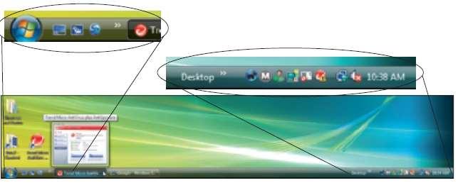 Figure 1-21 The Windows Vista taskbar with a thumbnail of one
