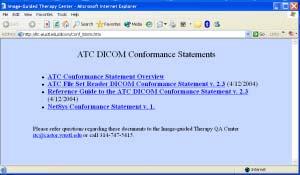 ATC DICOM Conformance Statement Overview DICOM Part 10 File Set Reader Application (ITC) Defines DICOM Information Objects needed to submit a protocol-compliant data set NetSys DICOM Storage Service