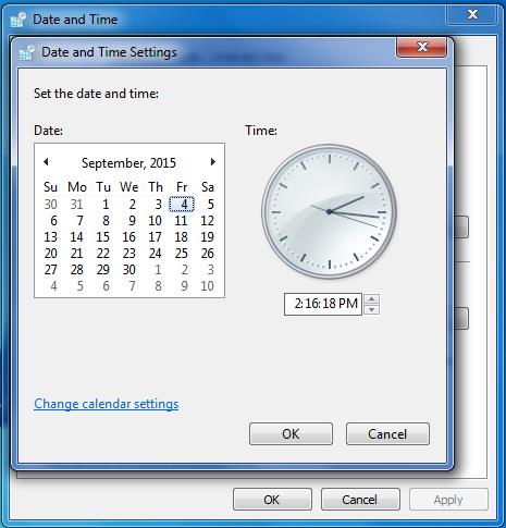 Changing the Date and Time Use the < and > buttons on either side of the month to change the month, and then click a day to change the date.