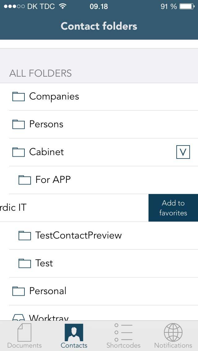 25 3.0 Contacts setup This chapter will teach you how to set up your contact folders and how to navigate around in contacts.