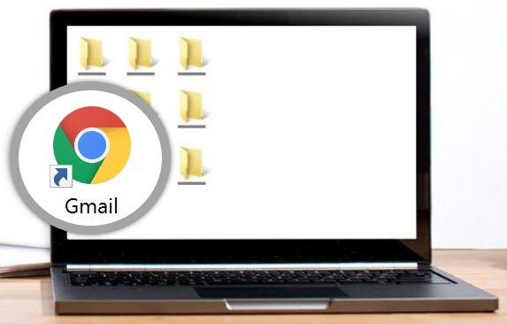 Access Gmail Go to your desktop and right-click. Choose New > Shortcut.