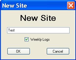 A Site is a collection of logs. The site logs are stored in flash memory in their own site folders. Creating a site creates a new site folder.