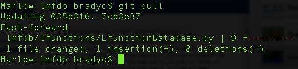 git pull If you have a copy of a repository that is less recent than the version on the remote server you can update it using git pull This can happen Because you ve changed