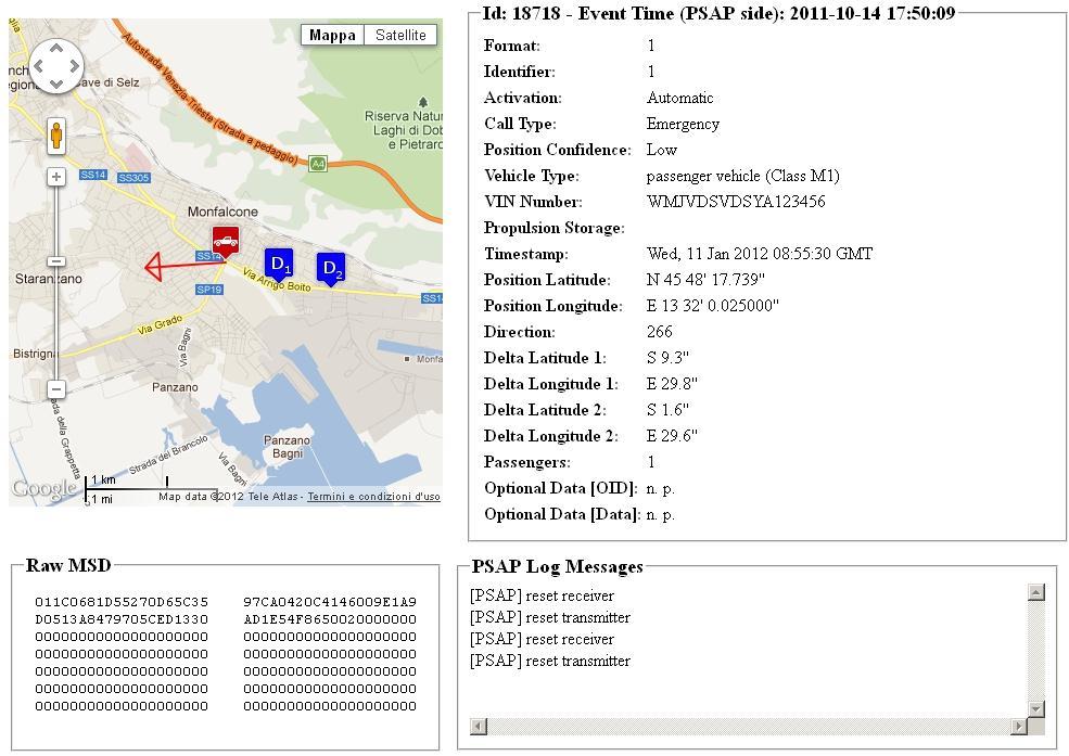 PSAP Data Base Interface Details fig.