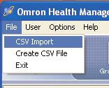 Transferring/Merging User Data A. Import CSV data Single or multiple user data from one PC can be transferred to another PC. 1. Go to the User Management screen. 2.