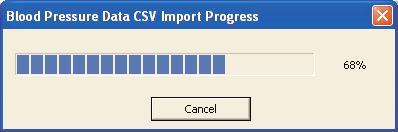 Select the CSV file for step counter data then click [Open]. If you do not need to import step counter data, click [Cancel].
