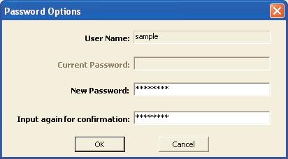 The characters, ; cannot be used in Memo1 and Memo2. Click [Password Options] on the dialog box to set a password if desired. Click [OK] to confirm.