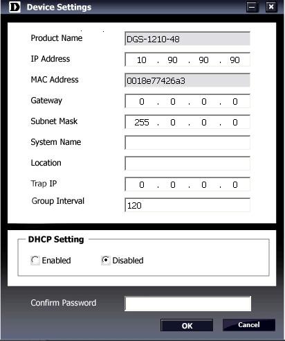 4 SmartConsole Utility D-Link Web Smart Switch User Manual Device Configuration The Device Configuration in the SmartConsole Utility has five icons: Device Settings Device Password Manager Multi
