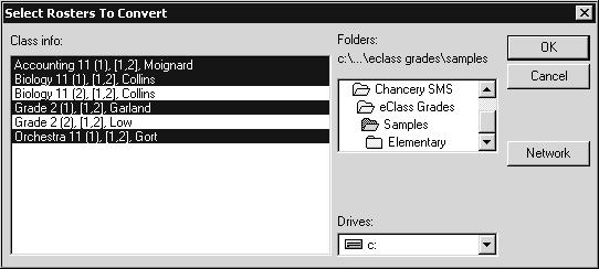TO SET THE CLASS CONVERSION PREFERENCE: 1 From the Edit menu, choose Preferences. 2 From the popup menu, choose Chancery SMS Class Conversion.
